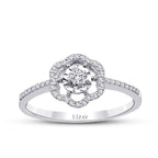 0,20 Carat Diamond Flower Ring