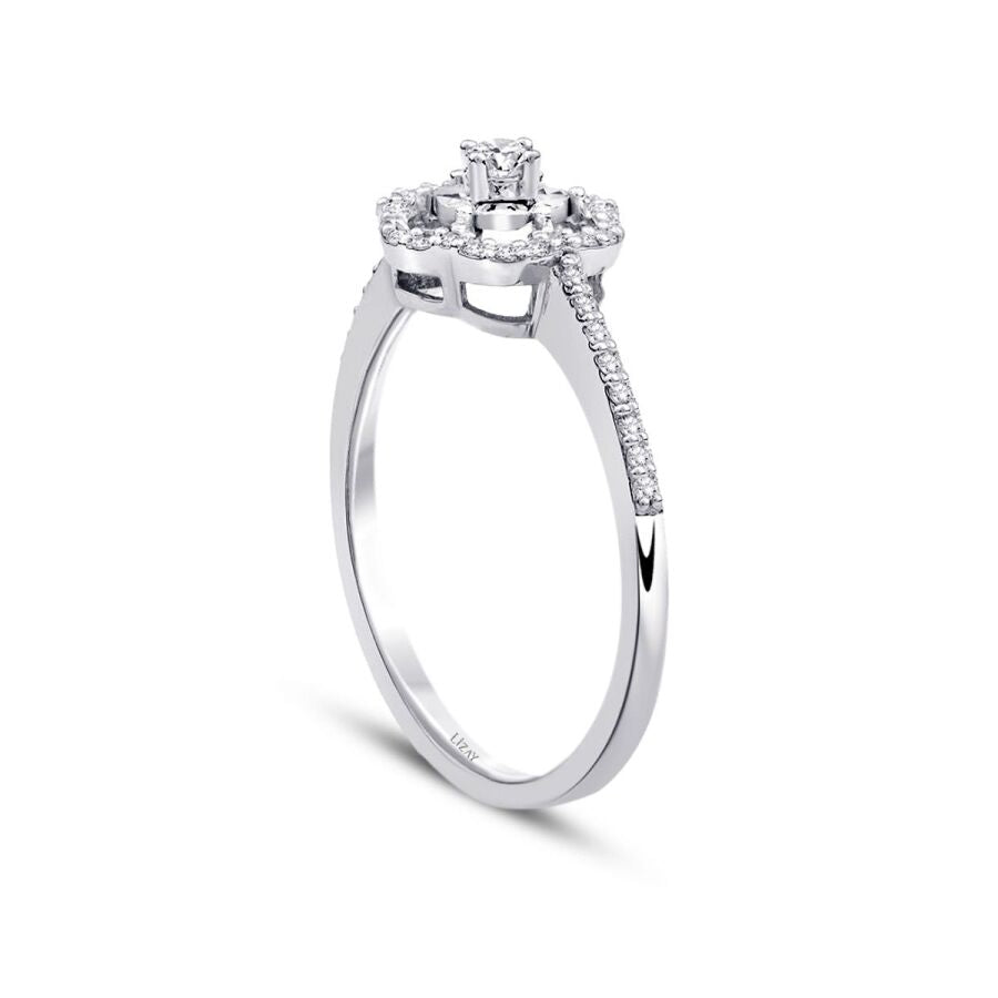 0,20 Carat Diamond Flower Ring