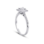0,25 Carat Diamond Square Ring
