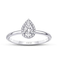 0,29 Carat Diamond Pear Ring