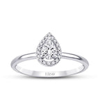 0,29 Carat Diamond Pear Ring
