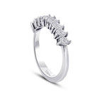 0,76 Carat Diamond Pear Half-Eternity Ring