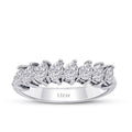 0,76 Carat Diamond Pear Half-Eternity Ring