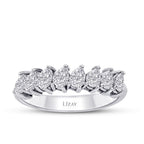 0,76 Carat Diamond Pear Half-Eternity Ring