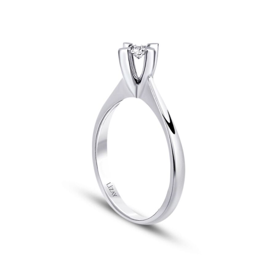 0.10 Carat Diamond Round Solitaire Engagement Ring