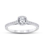 0,32 Carat Diamond Round Solitaire Engagement Ring