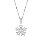 0.04 Carat Diamond Six Star Necklace