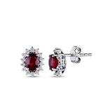 1,53 Carat Diamond Ruby Earrings