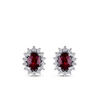 1,53 Carat Diamond Ruby Earrings