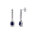 1,58 Carat Diamond Sapphire Earrings
