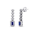1,47 Carat Diamond Sapphire Earrings