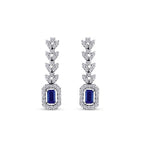 1,47 Carat Diamond Sapphire Earrings
