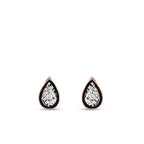 0,04 Carat Diamond Pear Rose Earring