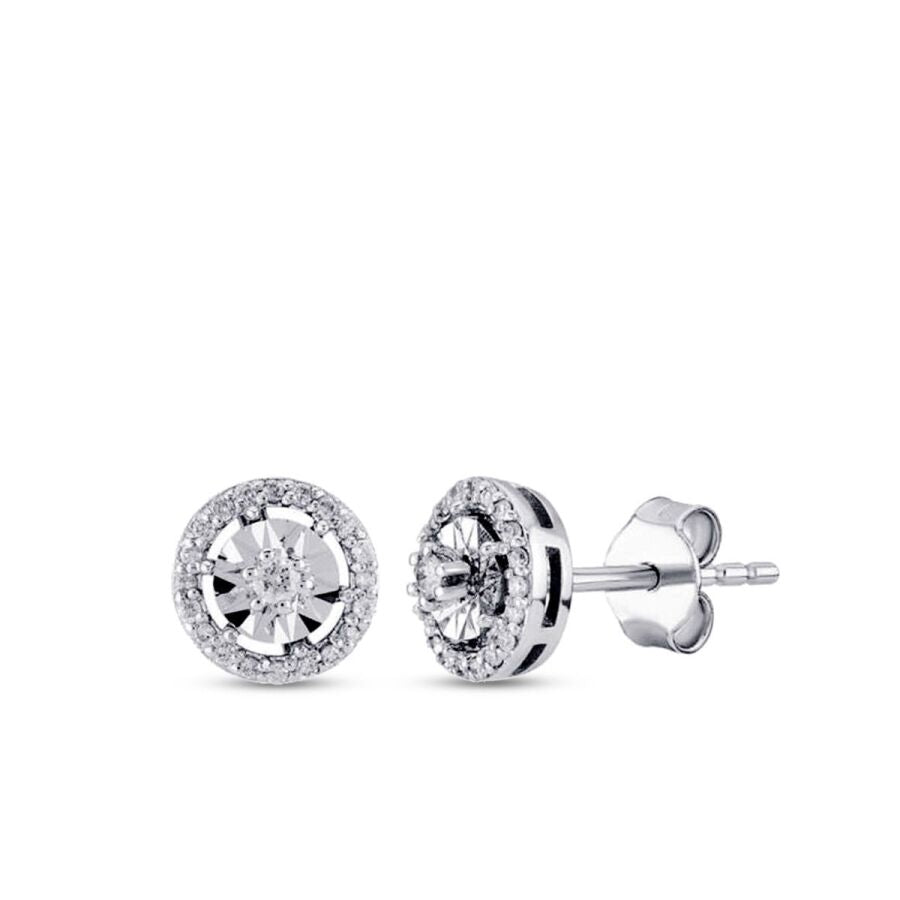 0,15 Carat Diamond Round Earrings