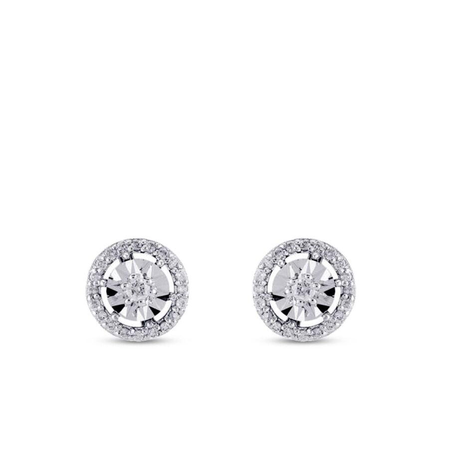 0,15 Carat Diamond Round Earrings