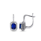 1,72 Carat Diamond Sapphire Earrings