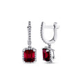 2,22 Carat Diamond Ruby Earrings