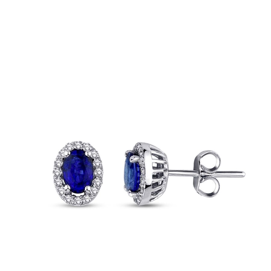 1,31 Carat Diamond Sapphire Earrings