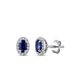 0,61 Carat Diamond Sapphire Earrings