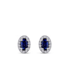 0,61 Carat Diamond Sapphire Earrings