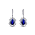 10,03 Carat Diamond Sapphire Earrings