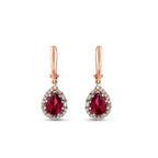 2,47 Carat Diamond Ruby Earrings