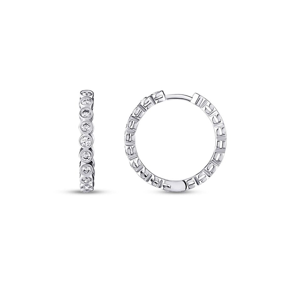 0,43 Carat Diamond Hoop Earrings