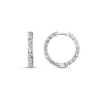 0,43 Carat Diamond Hoop Earrings