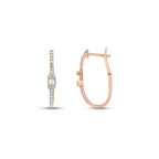 0,30 Carat Diamond Hoop Earrings