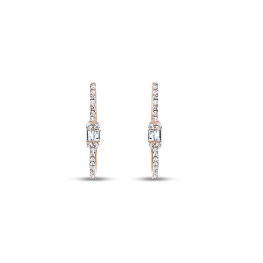 0,30 Carat Diamond Hoop Earrings