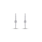 0,70 Carat Diamond Hoop Earrings