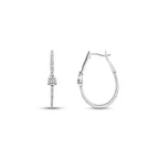 0,70 Carat Diamond Hoop Earrings