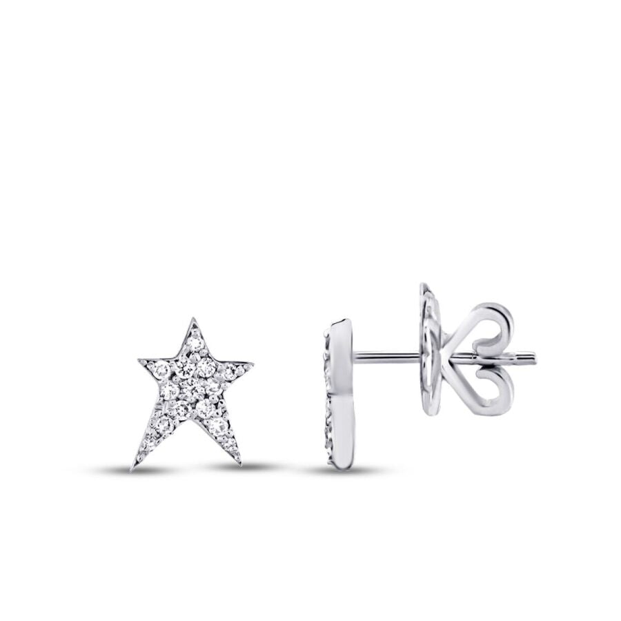 0,13 Carat Diamond Star Earrings