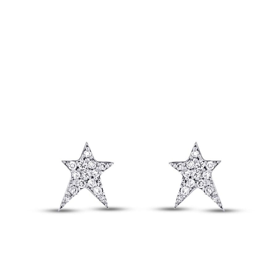 0,13 Carat Diamond Star Earrings