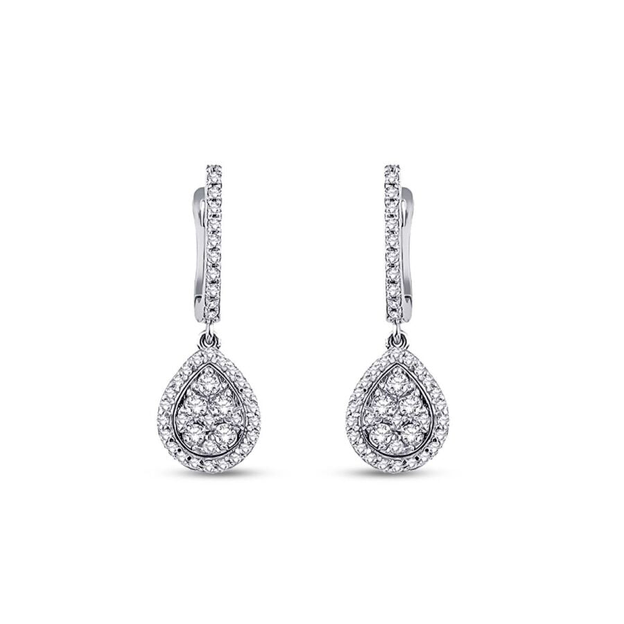 0,73 Carat Diamond Pear Earrings