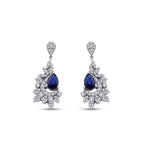 2,29 Carat Diamond Sapphire Earrings
