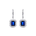 7,02 Carat Diamond Sapphire Earrings