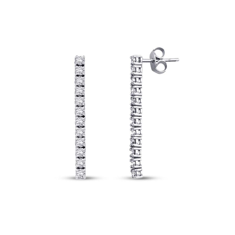 0,54 Carat Diamond Tennis Earrings