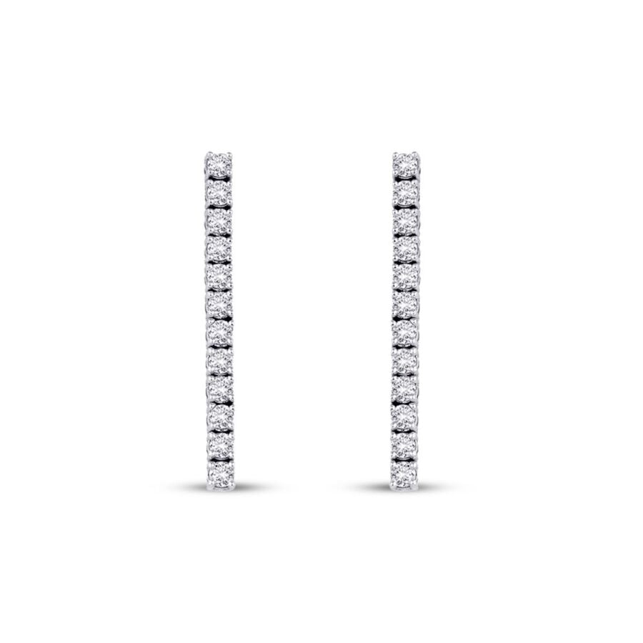 0,54 Carat Diamond Tennis Earrings