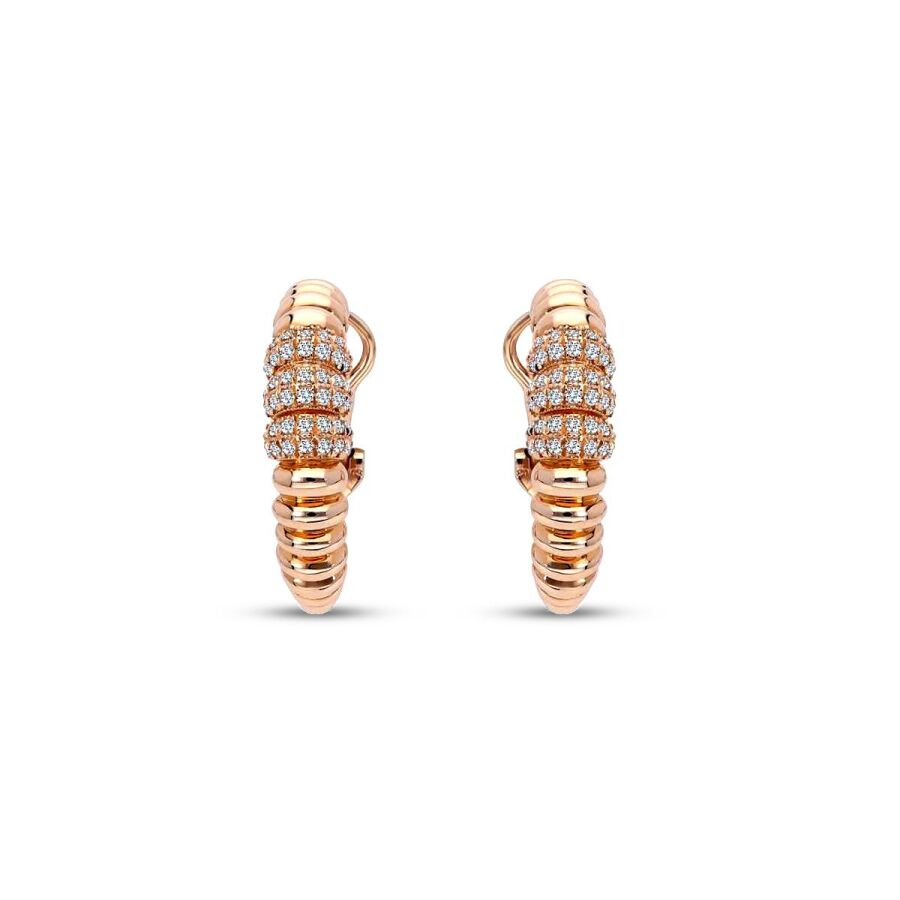 0,56 Carat Diamond Hoop Earrings
