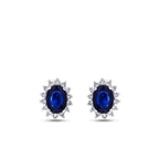 2,13 Carat Diamond Sapphire Earrings