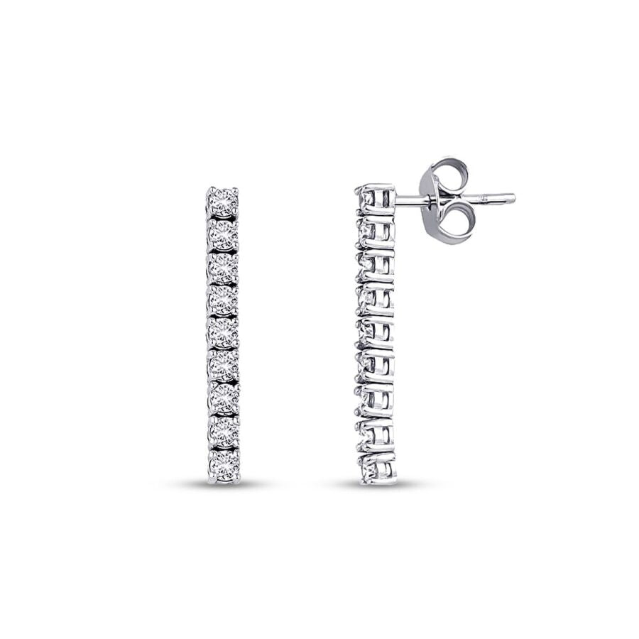 0,79 Carat Diamond Tennis Earrings