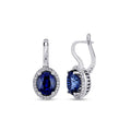 4,67 Carat Diamond Sapphire Earrings
