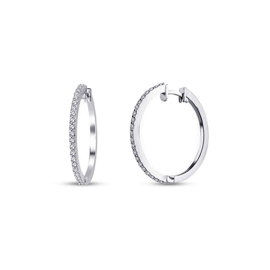 0,30 Carat Diamond Hoop Earrings