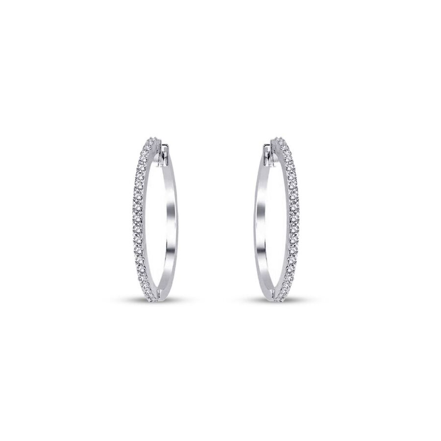 0,30 Carat Diamond Hoop Earrings