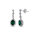 1,66 Carat Diamond Emerald Earrings