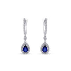 1,21 Carat Diamond Sapphire Earrings