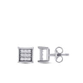 0,11 Carat Diamond Square Earrings
