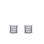 0,11 Carat Diamond Square Earrings