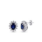 1,21 Carat Diamond Sapphire Earrings